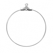 Zubehör aus Stainless Steel - Rostfreiem Stahl Ohrringe Creolen Hänger Silver
