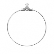 Zubehör aus Stainless Steel - Rostfreiem Stahl Ohrringe Creolen Hänger Silver