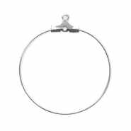 Zubehör aus Stainless Steel - Rostfreiem Stahl Ohrringe Creolen Hänger Silver
