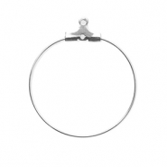 Zubehör aus Stainless Steel - Rostfreiem Stahl Ohrringe Creolen Hänger Silver