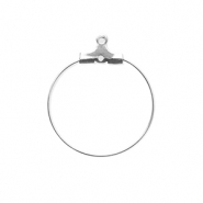 Zubehör aus Stainless Steel - Rostfreiem Stahl Ohrringe Creolen Hänger Silver