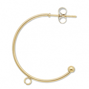 Zubehör aus Stainless Steel - Rostfreiem Stahl Ohrringe Creolen with Loop Gold