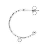 Zubehör aus Stainless Steel - Rostfreiem Stahl Ohrringe Creolen with Loop Silver
