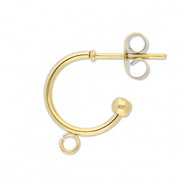 Zubehör aus Stainless Steel - Rostfreiem Stahl Ohrringe Creolen with Loop Gold