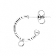 Zubehör aus Stainless Steel - Rostfreiem Stahl Ohrringe Creolen with Loop Silver