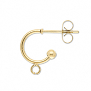 Zubehör aus Stainless Steel - Rostfreiem Stahl Ohrringe Creolen with Loop Gold
