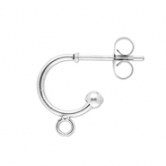 Zubehör aus Stainless Steel - Rostfreiem Stahl Ohrringe Creolen with Loop Silver