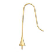 Zubehör aus Stainless Steel - Rostfreiem Stahl Ohrringe / Ohrhänger mit Endkappe Gold