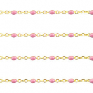 Zubeh&ouml;r aus Stainless Steel - Rostfreiem Stahl Gliederkette 1mm Vintage pink-gold