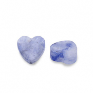 Perlen Naturstein Sodalith Heart Dark blue