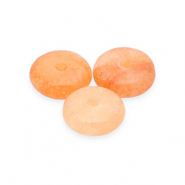 Perlen Naturstein Quarz Rondelle Orange