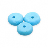 Perlen Naturstein Magnesit Rondelle Blue