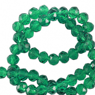 Facetten Top Glas Perlen 4x3mm Rondellen Green