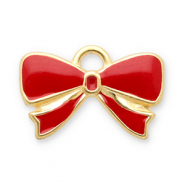 Anh&auml;nger aus Stainless Steel - Rostfreiem Stahl Bow Gold-red