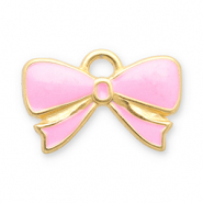Anh&auml;nger aus Stainless Steel - Rostfreiem Stahl Bow Gold-pink