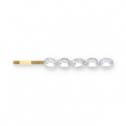 Haarschmuck Haarklammer with Strass Gold-transparent