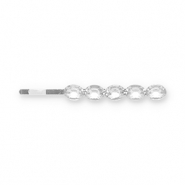 Haarschmuck Haarklammer with Strass Silver-transparent