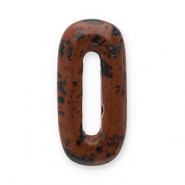Anh&auml;nger Naturstein Achat Oval Dark brown-black