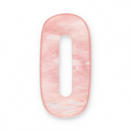 Anh&auml;nger Naturstein Achat Oval Coral-transparent