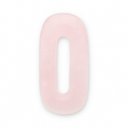 Anh&auml;nger Naturstein Rosenquarz  Oval Light pink-white