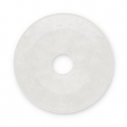 Anh&auml;nger Naturstein Quartz Donut 16mm Transparent white
