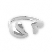 Stainless Steel - Rostfrei Stahl Ringe Hearts Silver