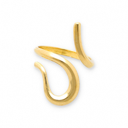 Stainless Steel - Rostfrei Stahl Ringe Snake Gold