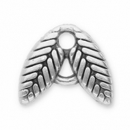 Anhänger Metall DQ Zwischenstück Leaves Antik silber (Nickelfrei)