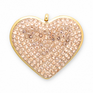 Anh&auml;nger aus Stainless Steel - Rostfreiem Stahl Heart Gold-champagne