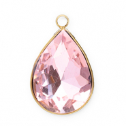 Anh&auml;nger aus Stainless Steel - Rostfreiem Stahl Facet Drop Gold-pink