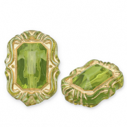 Perlen aus Acryl Rectangle Olive green-gold