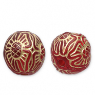 12 mm Perlen aus Acryl Round Red-gold