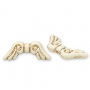 Perlen aus Acryl Angel Wings Off white-gold