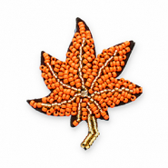 Broschen Leaf Orange-black