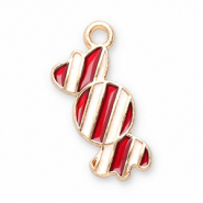 Anh&auml;nger Metall Candy Red-white-gold