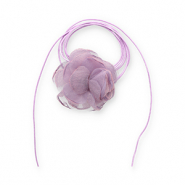 Organza Blumen Halskette Purple