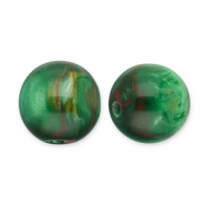 12 mm Perlen aus Acryl mit Glitzer Green-red