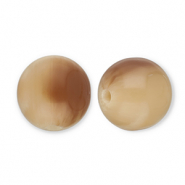 Perlen aus Resin 14mm Camel-light brown