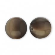 Perlen aus Resin 14mm Greige-dark brown