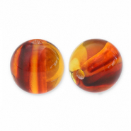Perlen aus Resin 14mm Topaz brown