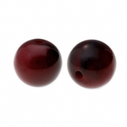 Perlen aus Resin 14mm Aubergine red