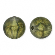 12 mm Perlen aus Acryl Round Olive green