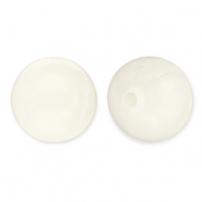 12 mm Perlen aus Acryl Round Off white-white
