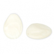 Perlen aus Acryl Drop Off white-white