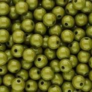 8 mm Perlen aus Acryl Shiny Olive green