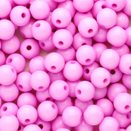 6 mm Perlen aus Acryl Shiny Pink