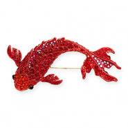 Statement Broschen Koi Carp Red-red AB coating-black