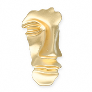 Statement Broschen mit Öse Face Gold