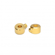 Zubehör Eco-brass® Metall DQ Quetschperlen Tube Gold (Nickelfrei)