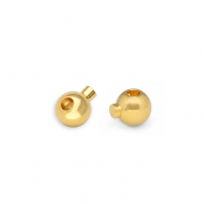 Zubeh&ouml;r Eco-brass&reg; Metall DQ Quetschperlen Round Gold (Nickelfrei)